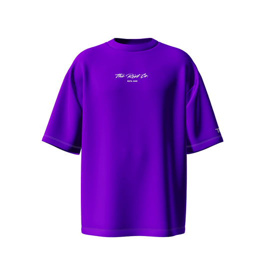 Imperial Purple Classic Signature Oversized Tee